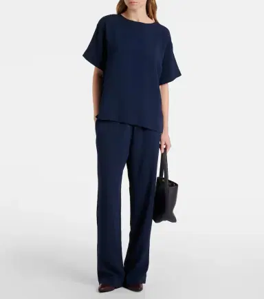 ASCENO Aurelia crêpe straight pants | Thumbnail 2