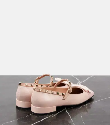 Valentino Garavani Rockstud Bow leather ballet flats | Thumbnail 5