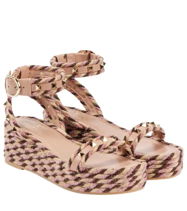Valentino Garavani Rockstud Torchon espadrille sandals