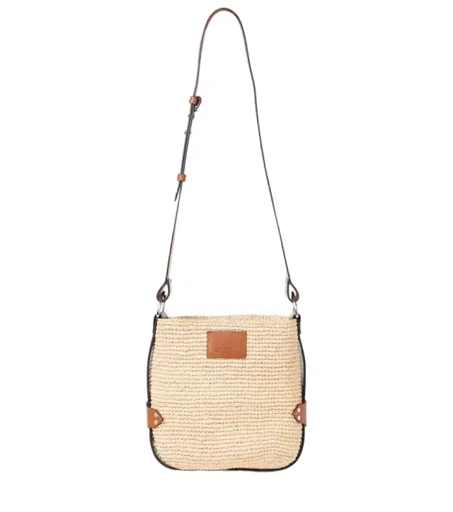 Bayia Mini raffia shoulder bag