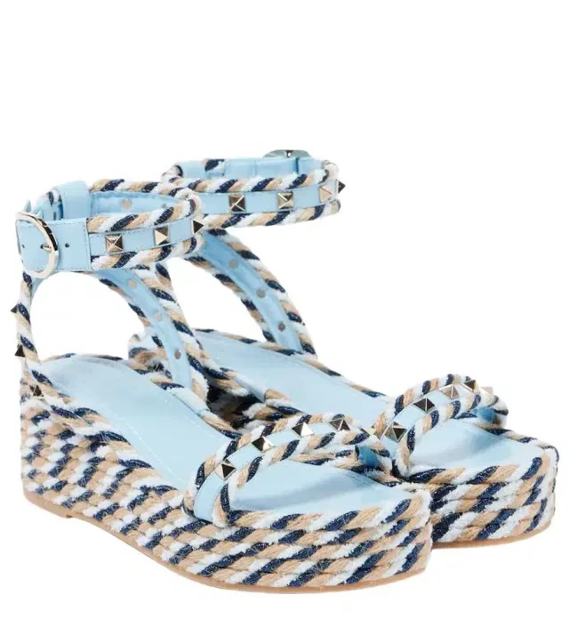 Valentino Garavani Rockstud Torchon espadrille sandals