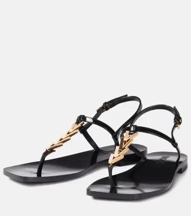 Versace V2025 Chain leather thong sandals | Thumbnail 2
