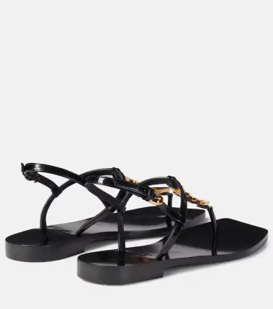 Versace V2025 Chain leather thong sandals | Thumbnail 6