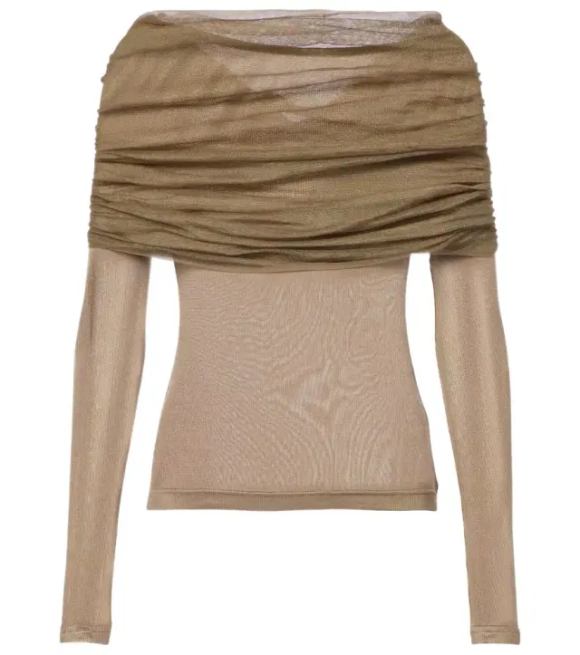 Christopher Esber Sonora Veiled ruched top