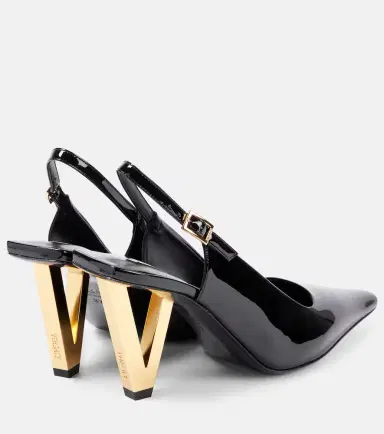 Versace Patent leather slingback pumps | Thumbnail 4