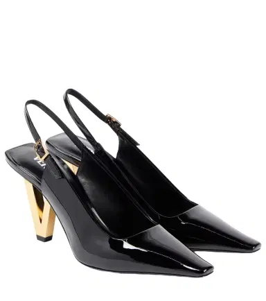 Versace Patent leather slingback pumps | Thumbnail 1