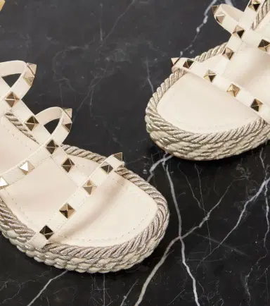 Valentino Garavani Rockstud Torchon 95 espadrille wedges | Thumbnail 3 Valentino Garavani Rockstud Torchon 95 espadrille wedges | Thumbnail 3