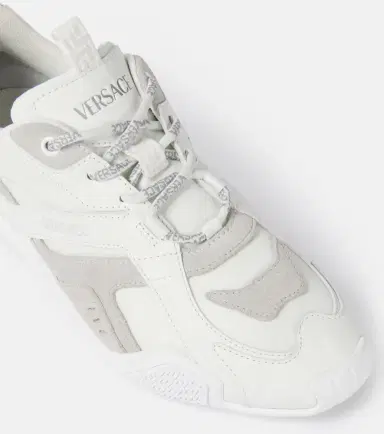 Versace Galaxia suede-trimmed leather sneakers | Thumbnail 2 Versace Galaxia suede-trimmed leather sneakers | Thumbnail 2