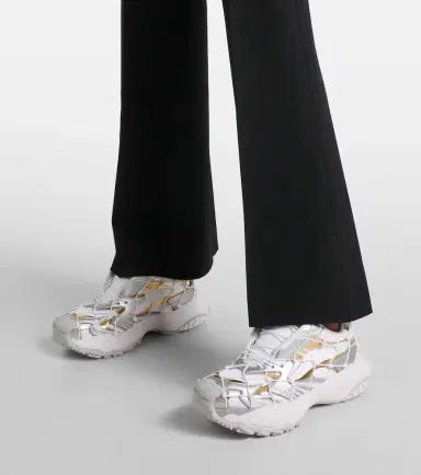 Versace Mercury leather-trimmed sneakers | Thumbnail 2