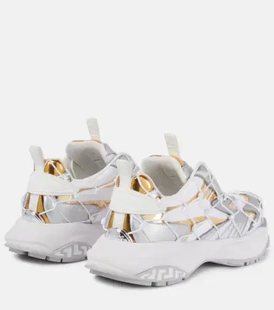 Versace Mercury leather-trimmed sneakers | Thumbnail 4