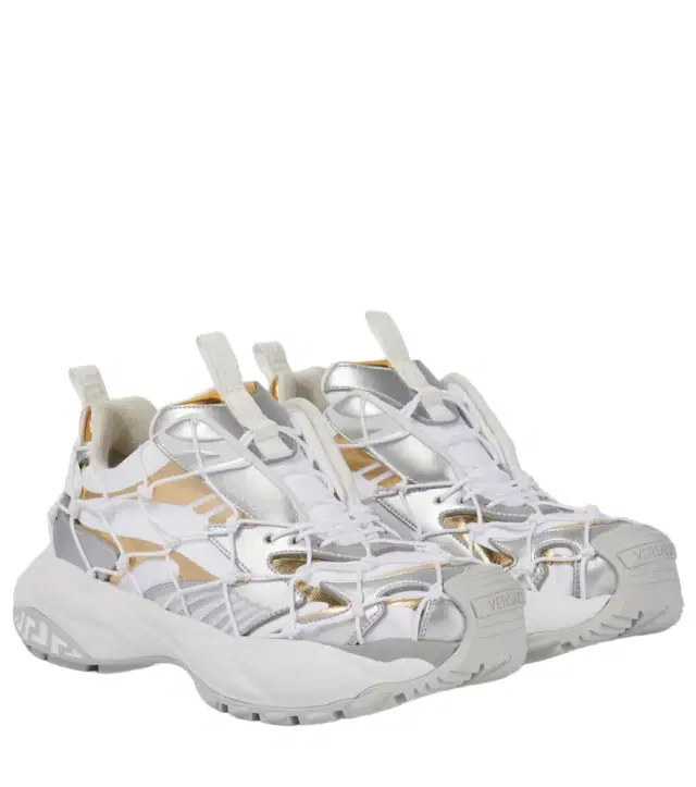 Versace Mercury leather-trimmed sneakers