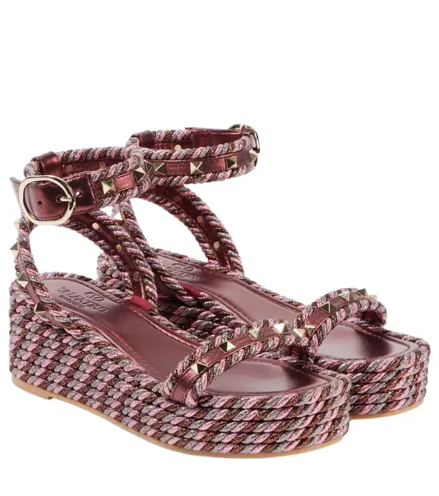 Valentino Garavani Rockstud Torchon espadrille sandals