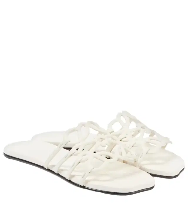 Petal Anagram leather slides
