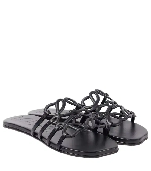 Petal Anagram leather slides