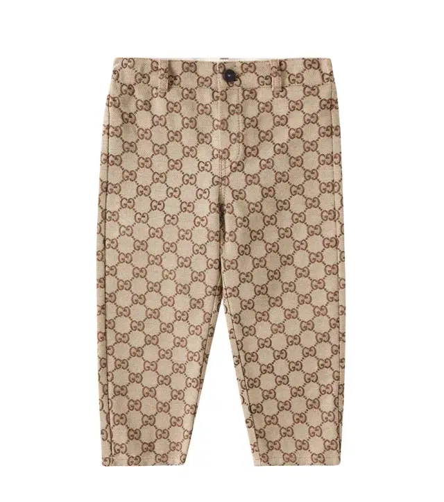 Baby GG canvas cotton-blend pants