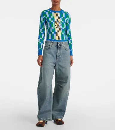 Loewe Anagram barrel-leg jeans | Thumbnail 3 Loewe Anagram barrel-leg jeans | Thumbnail 3