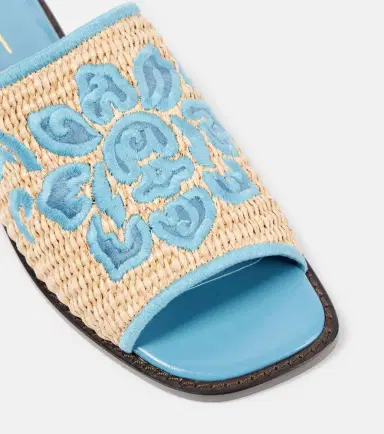 Etro Leather espadrille slides | Thumbnail 2