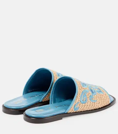 Etro Leather espadrille slides | Thumbnail 4