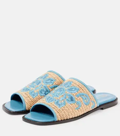 Etro Leather espadrille slides | Thumbnail 5
