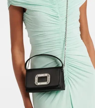 Roger Vivier Pilgrim Micro embellished satin shoulder bag | Thumbnail 6 Roger Vivier Pilgrim Micro embellished satin shoulder bag | Thumbnail 6