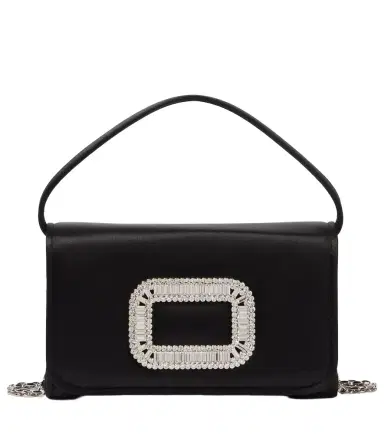 Roger Vivier Pilgrim Micro embellished satin shoulder bag | Thumbnail 1 Roger Vivier Pilgrim Micro embellished satin shoulder bag | Thumbnail 1