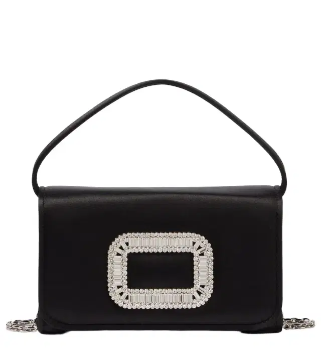Roger Vivier Pilgrim Micro embellished satin shoulder bag