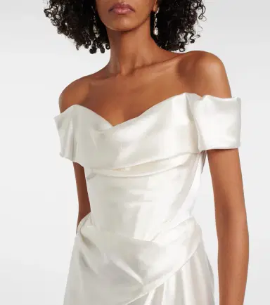 Vivienne Westwood Bridal Mabel silk satin bustier gown | Thumbnail 3 Vivienne Westwood Bridal Mabel silk satin bustier gown | Thumbnail 3