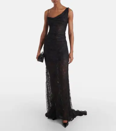 Vivienne Westwood Bridal Lace Minerva semi-sheer open-back gown | Thumbnail 6