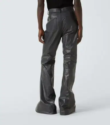 Rick Owens Bolan leather flared pants | Thumbnail 3