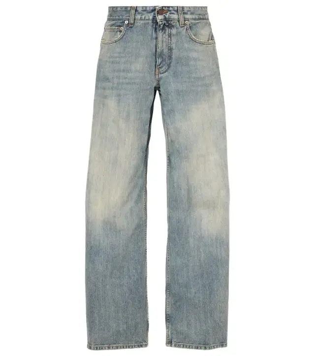 Mid-rise wide-leg jeans
