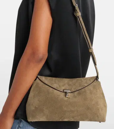 Toteme T-Lock suede clutch | Thumbnail 6 Toteme T-Lock suede clutch | Thumbnail 6