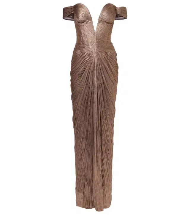 Maria Lucia Hohan Tia draped off-shoulder corset gown