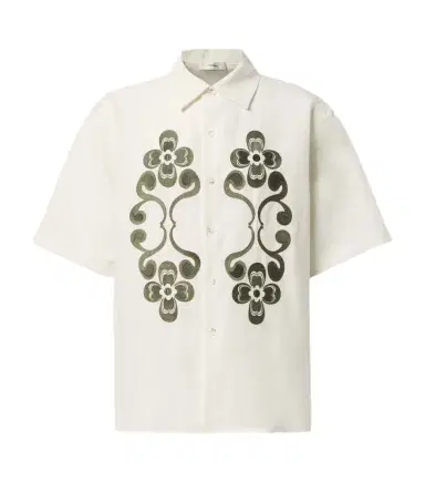 Commas Reflection embroidered bowling shirt | Thumbnail 1