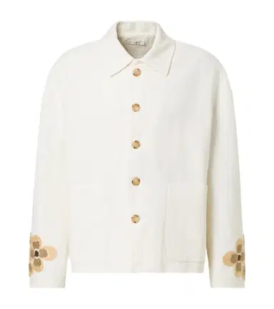 Commas Floral linen and cotton bouclé jacket | Thumbnail 1
