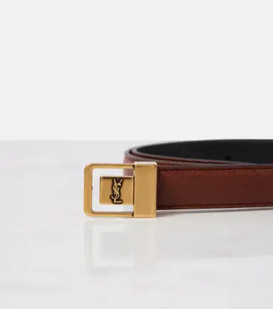 Saint Laurent La 66 slim leather belt | Thumbnail 2
