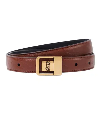 Saint Laurent La 66 slim leather belt | Thumbnail 1
