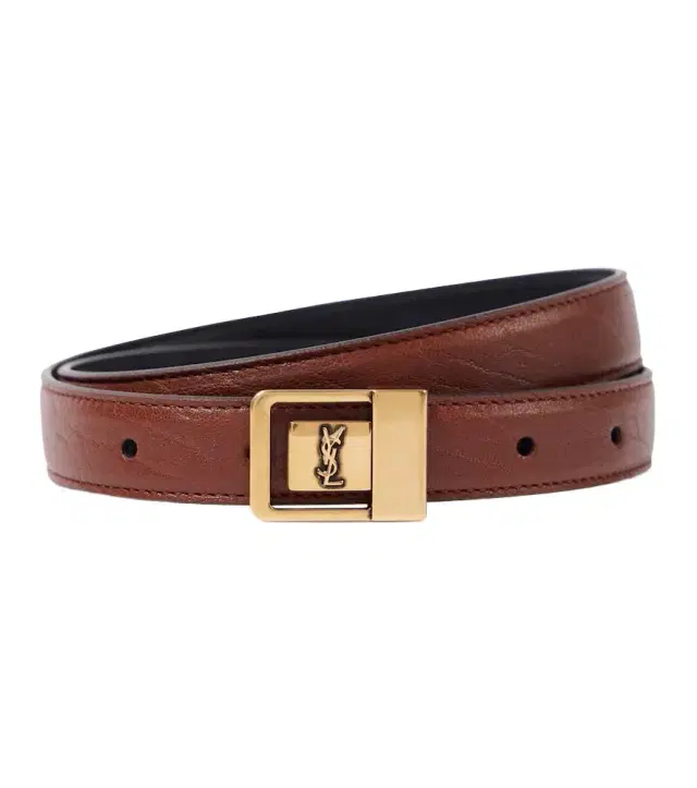 Saint Laurent La 66 slim leather belt