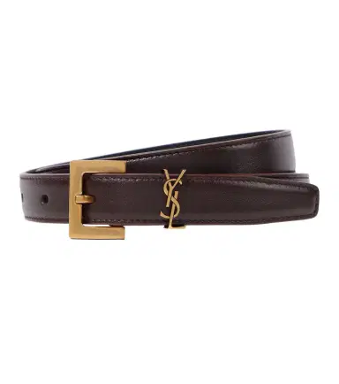 Saint Laurent Cassandre slim leather belt | Thumbnail 1