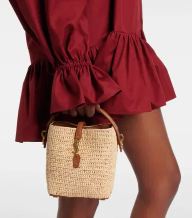 Saint Laurent Le 37 Mini raffia bucket bag | Thumbnail 6 Saint Laurent Le 37 Mini raffia bucket bag | Thumbnail 6