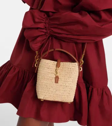 Saint Laurent Le 37 Mini raffia bucket bag | Thumbnail 7 Saint Laurent Le 37 Mini raffia bucket bag | Thumbnail 7