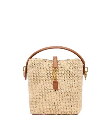 Saint Laurent Le 37 Mini raffia bucket bag | Thumbnail 1 Saint Laurent Le 37 Mini raffia bucket bag | Thumbnail 1