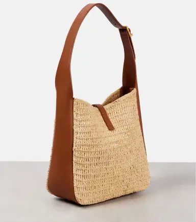 Saint Laurent Le 5 à 7 Small raffia shoulder bag | Thumbnail 5