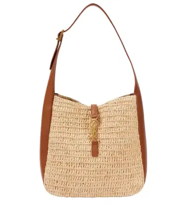 Saint Laurent Le 5 à 7 Small raffia shoulder bag | Thumbnail 1