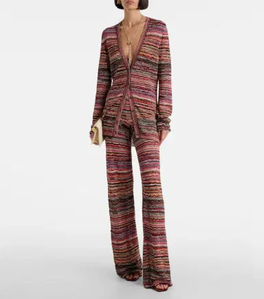 Missoni Zigzag striped lamé flared pants | Thumbnail 4 Missoni Zigzag striped lamé flared pants | Thumbnail 4