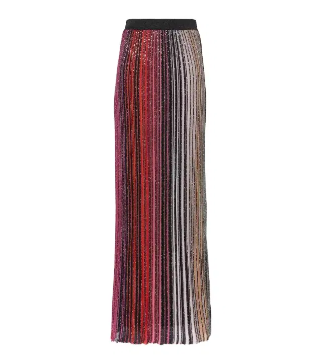 Missoni Striped sequined lamé maxi skirt