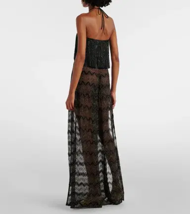 Missoni Zigzag fringed lamé jumpsuit | Thumbnail 4