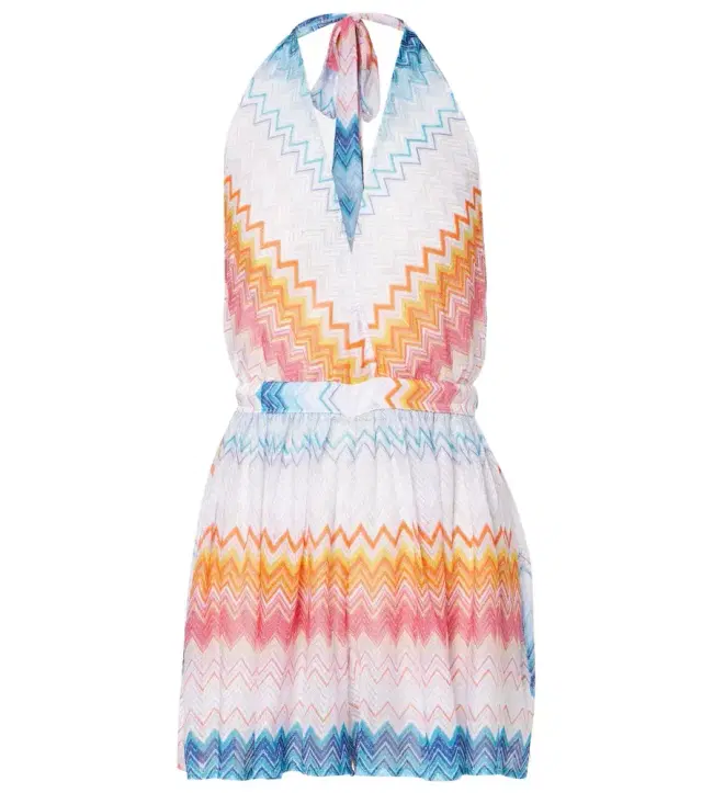 Zigzag halterneck romper