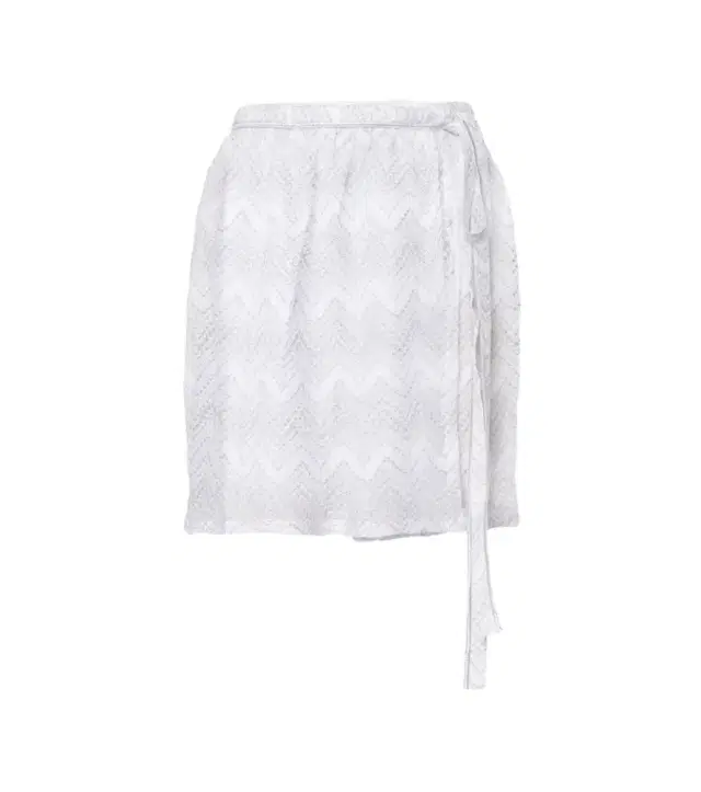 Zigzag lamé wrap skirt