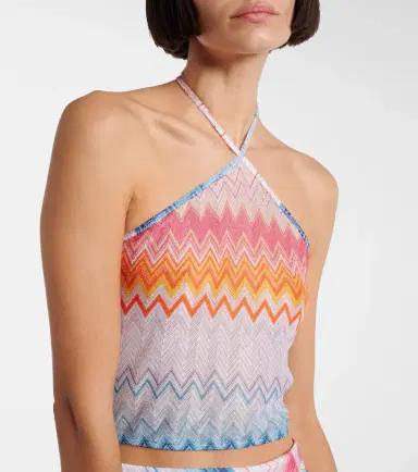 Missoni Zigzag halterneck crop top | Thumbnail 2 Missoni Zigzag halterneck crop top | Thumbnail 2