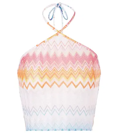 Missoni Zigzag halterneck crop top | Thumbnail 1 Missoni Zigzag halterneck crop top | Thumbnail 1